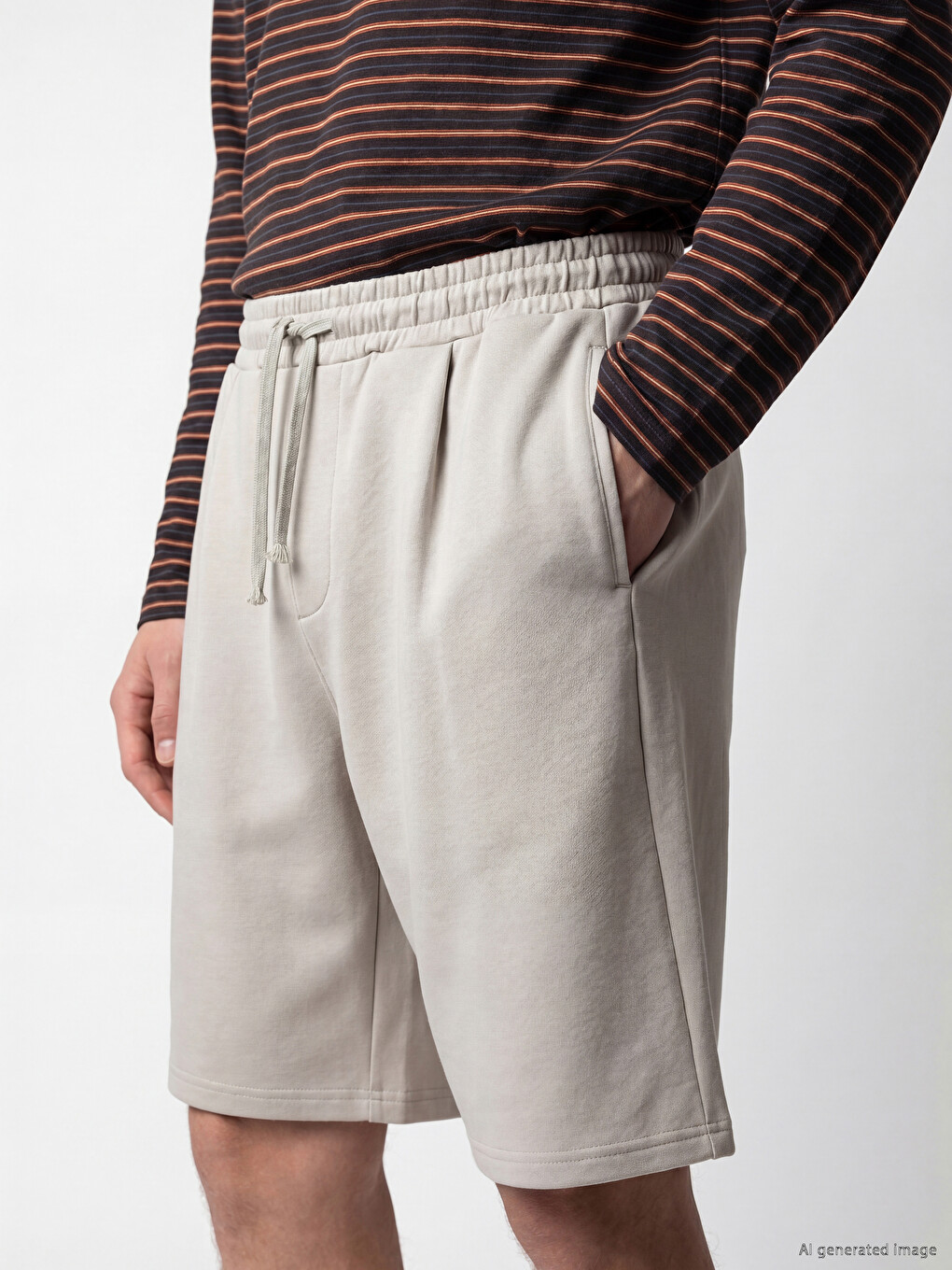 Relax Fit Embroidered Men's Shorts-2