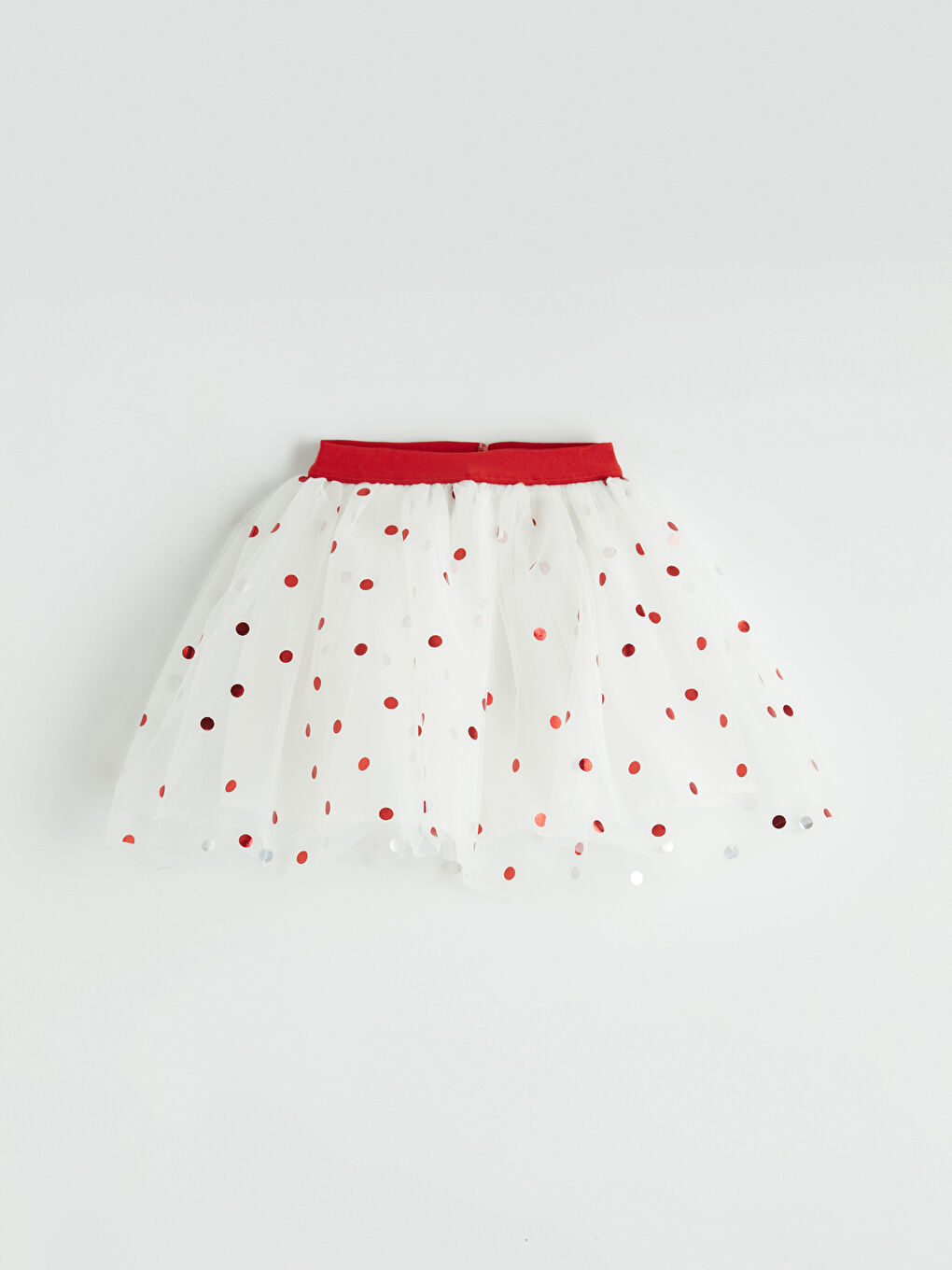Ekru Kız Çocuk Puantiyeli Tütü Etek ve Külotlu Çorap-2