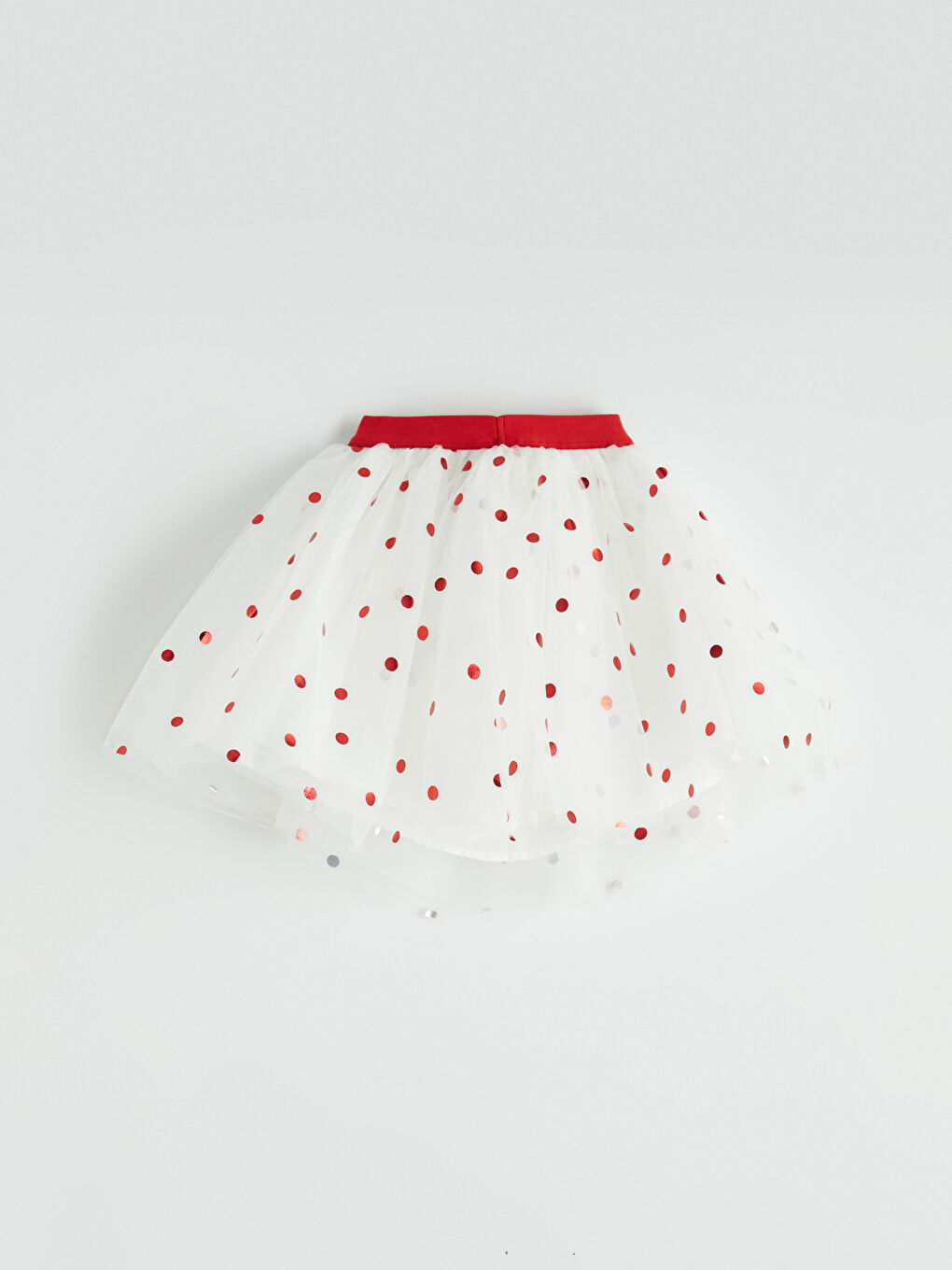 Ekru Kız Çocuk Puantiyeli Tütü Etek ve Külotlu Çorap-5