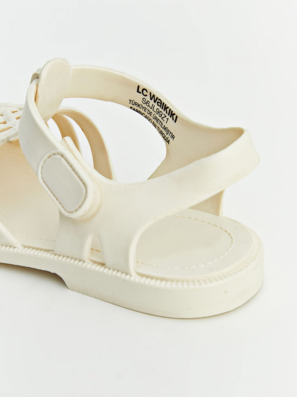 Bej Cırt Cırtlı Kız Bebek Sandalet-3