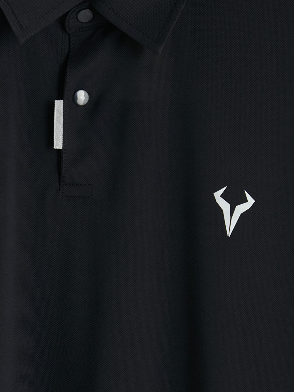 Siyah Polo Yaka Erkek Spor Tişört-6