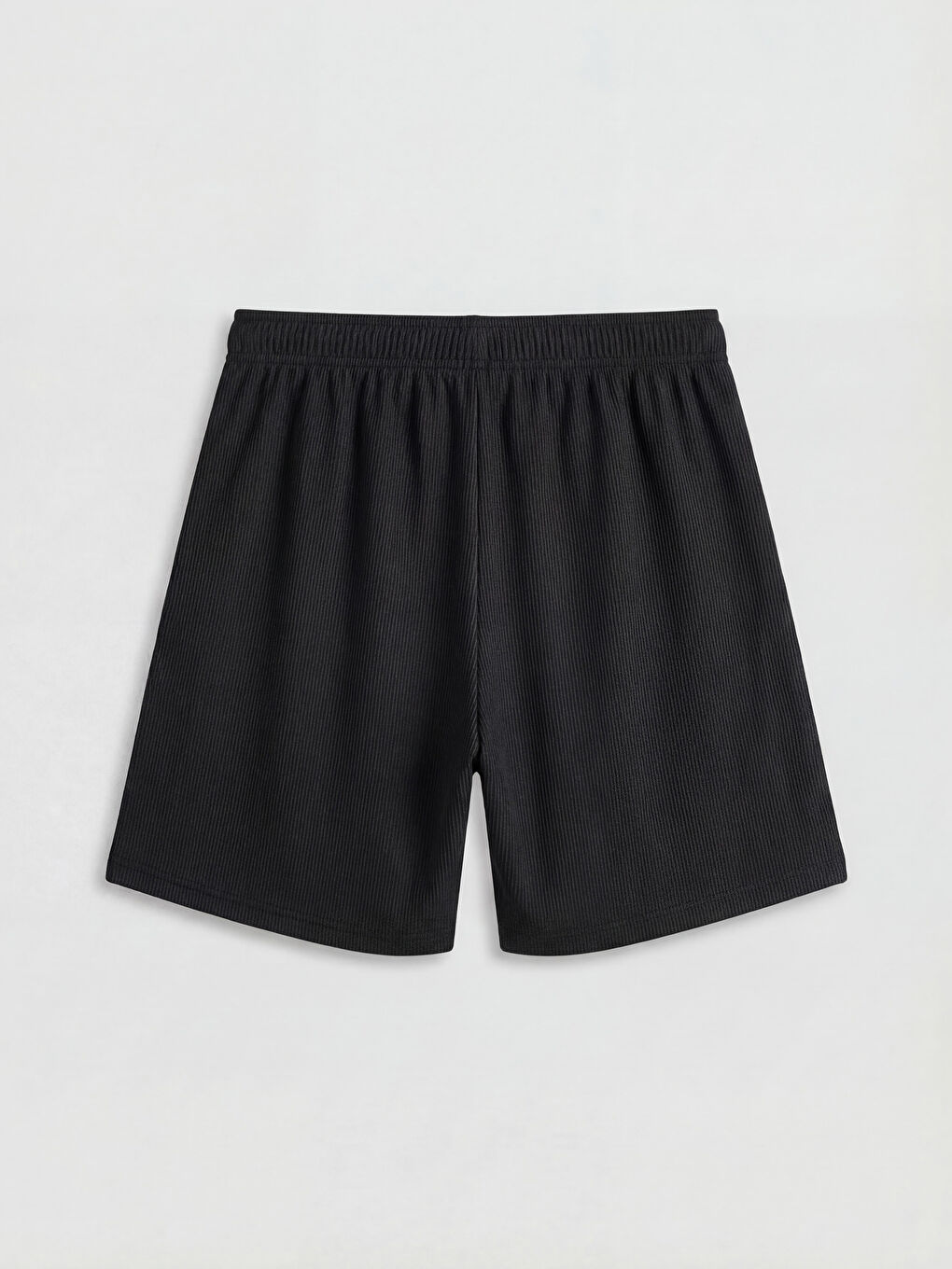 Siyah Rahat Kalıp Erkek Spor Şort-6