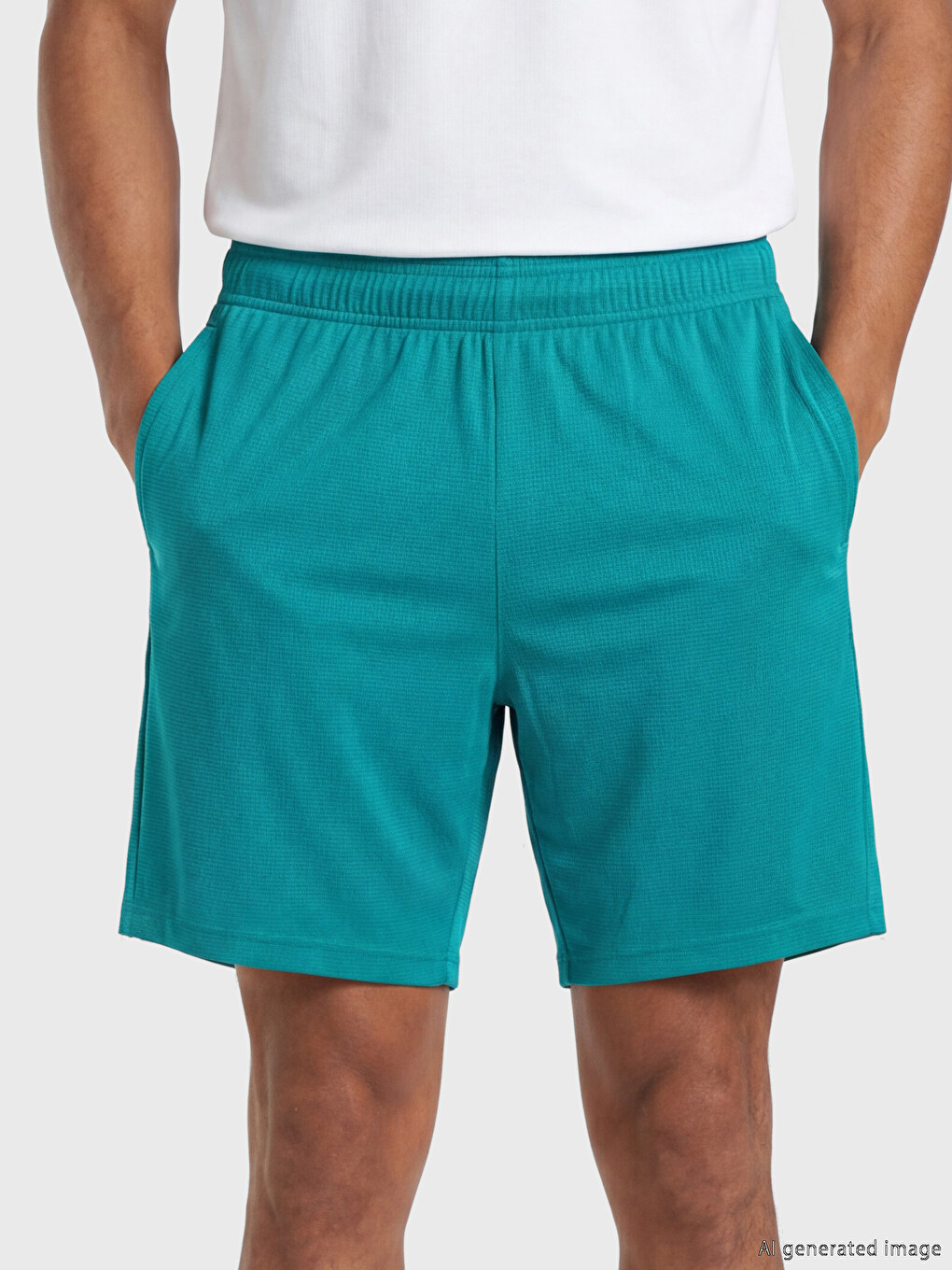 Man Green Active Shorts-2
