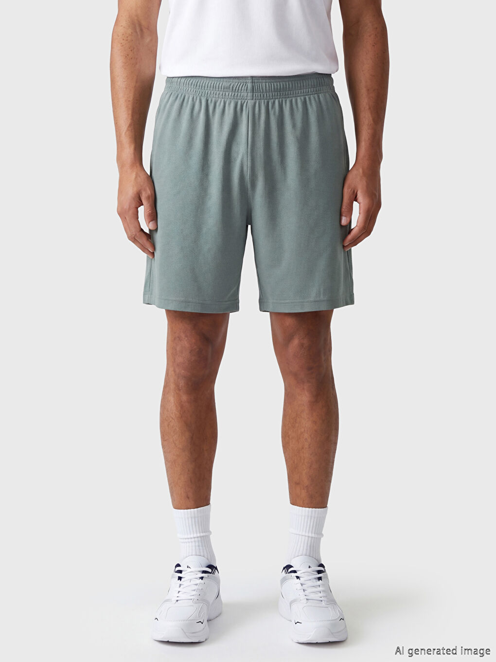 Mavi Rahat Kalıp Erkek Spor Şort-1