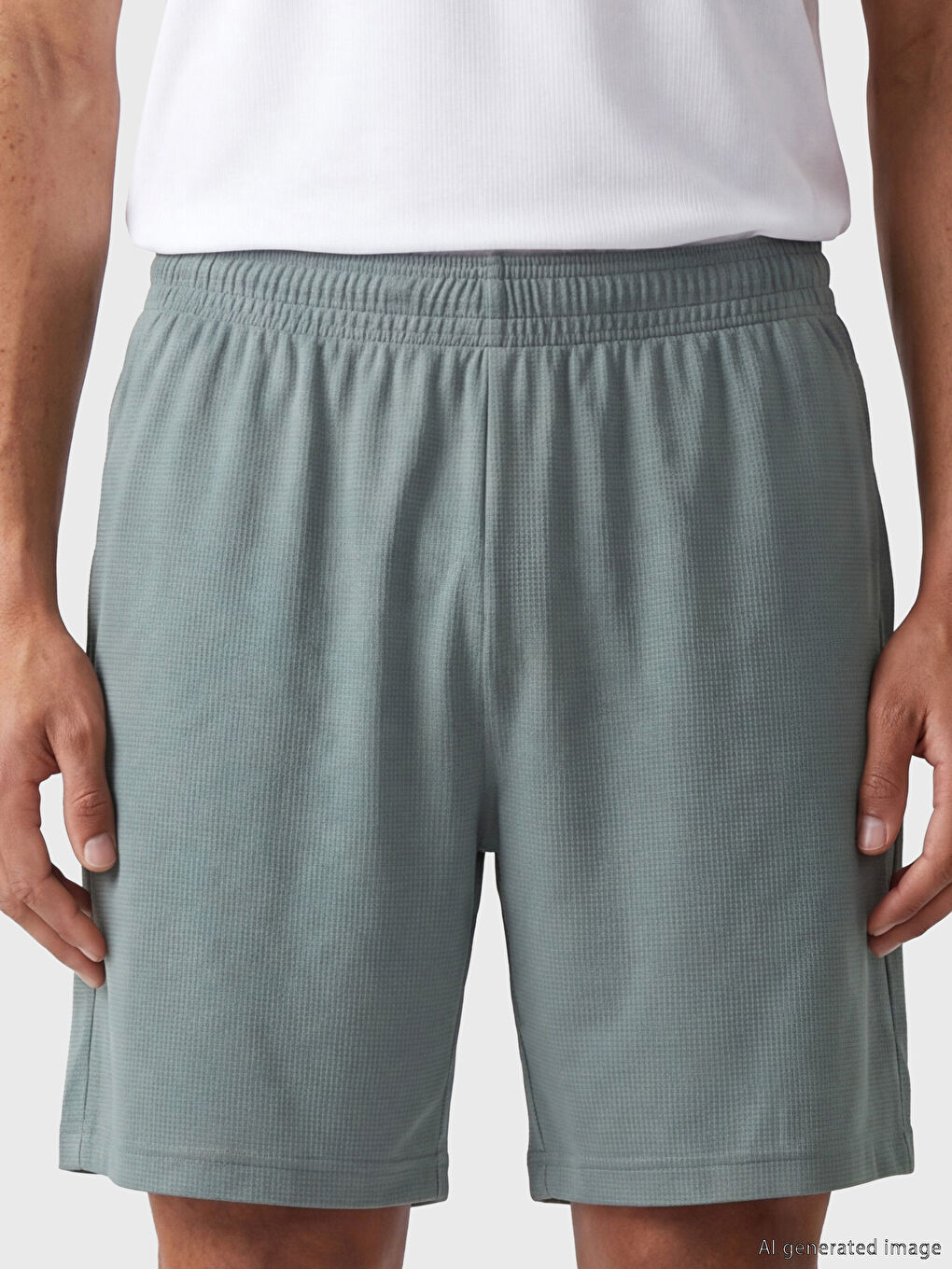 Mavi Rahat Kalıp Erkek Spor Şort-2