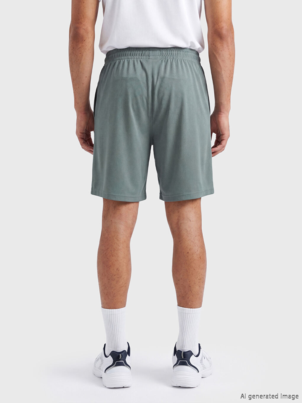 Mavi Rahat Kalıp Erkek Spor Şort-3