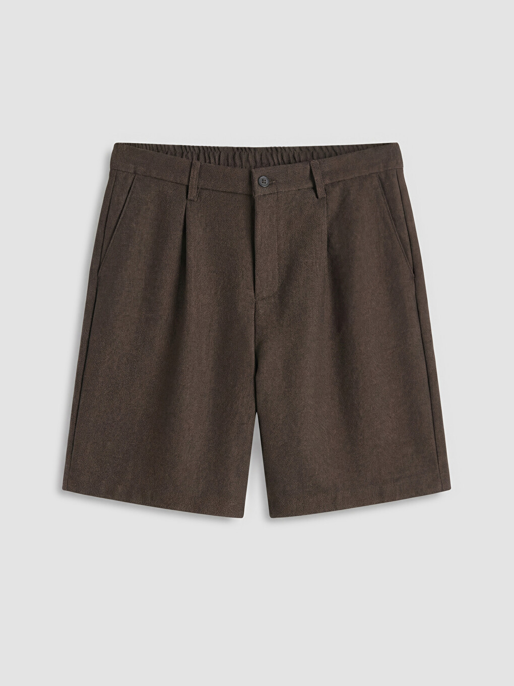 Relax Fit Linen Look Men's Shorts-4