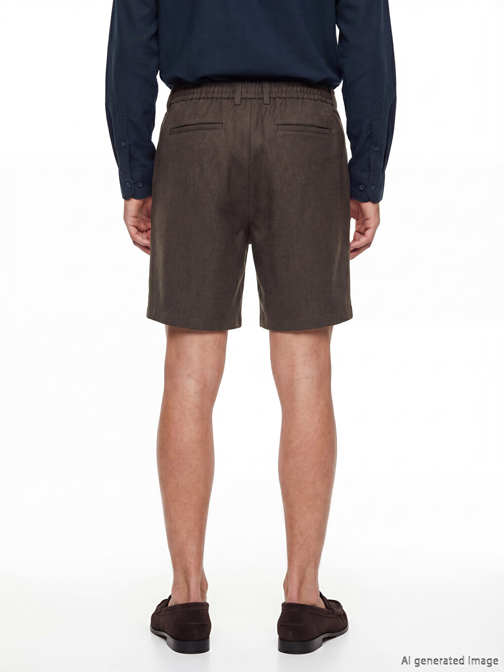 Relax Fit Linen Look Men's Shorts-3