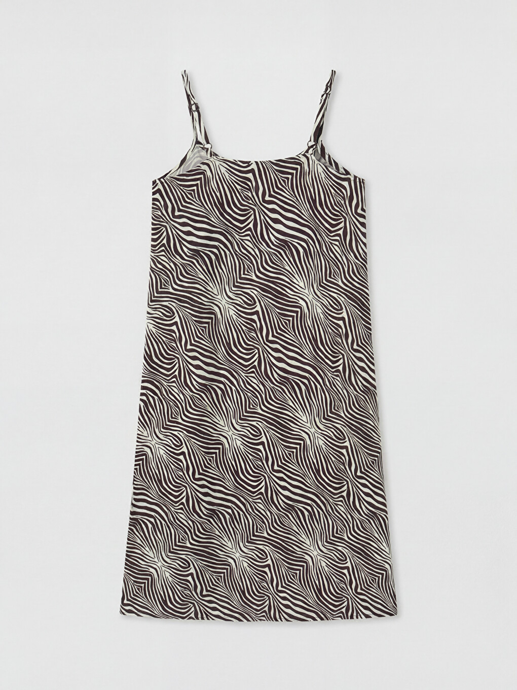 V Neck Zebra Patterned Strappy Dress-5