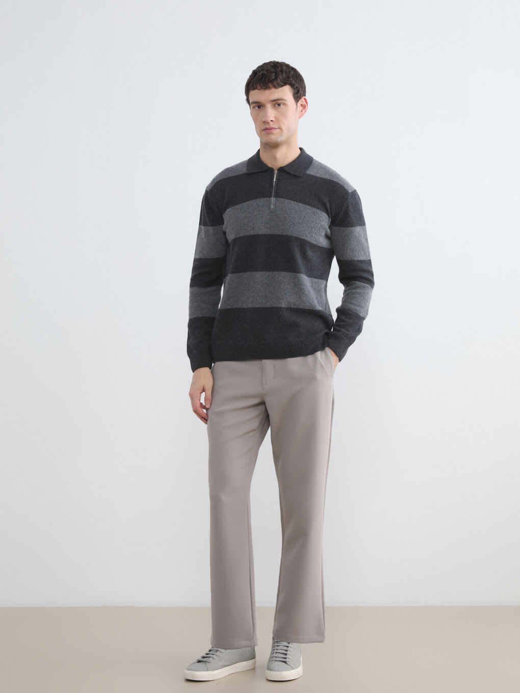 Kahverengi Standart Kalıp Erkek Pantolon