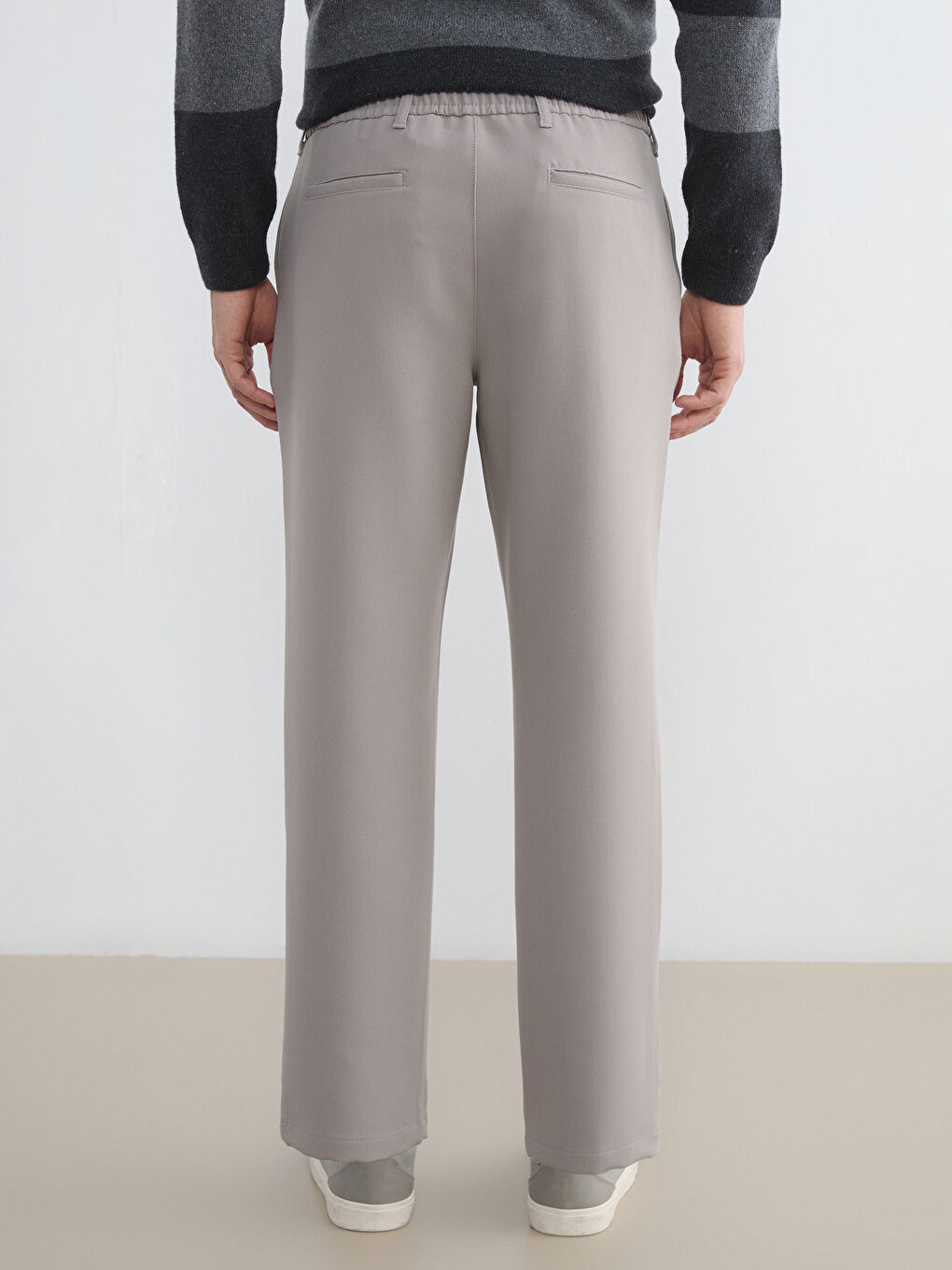 Kahverengi Standart Kalıp Erkek Pantolon-3