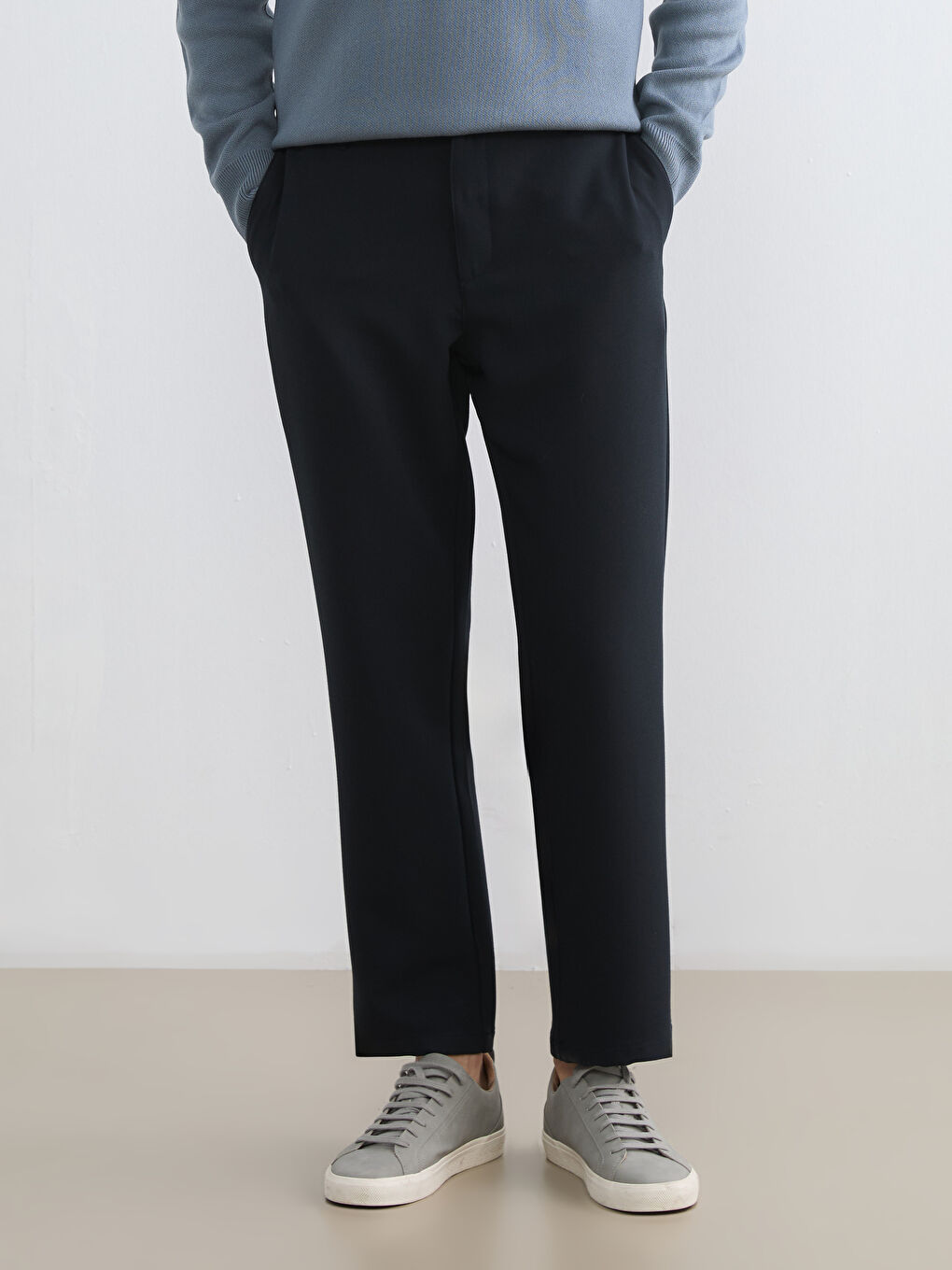 Lacivert Standart Kalıp Erkek Pantolon-1