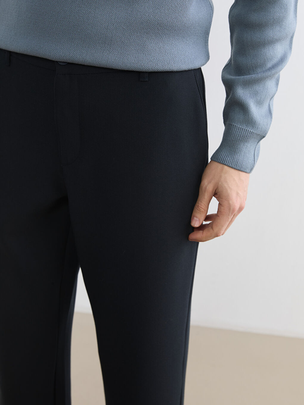 Lacivert Standart Kalıp Erkek Pantolon-2