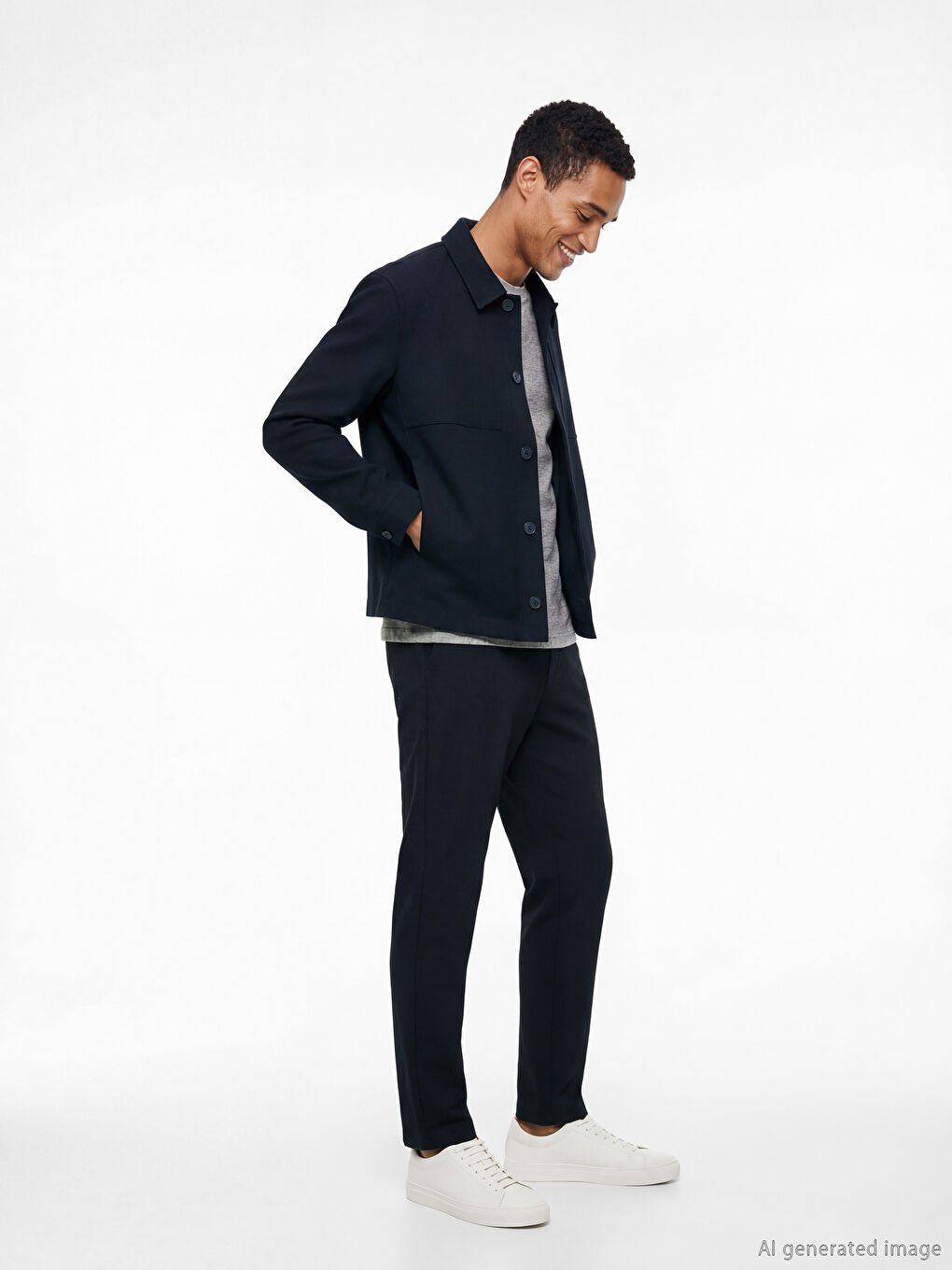 Lacivert Standart Kalıp Erkek Pantolon