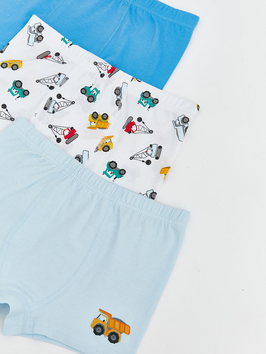 Beyaz Baskılı Erkek Çocuk Boxer 3'lü-2