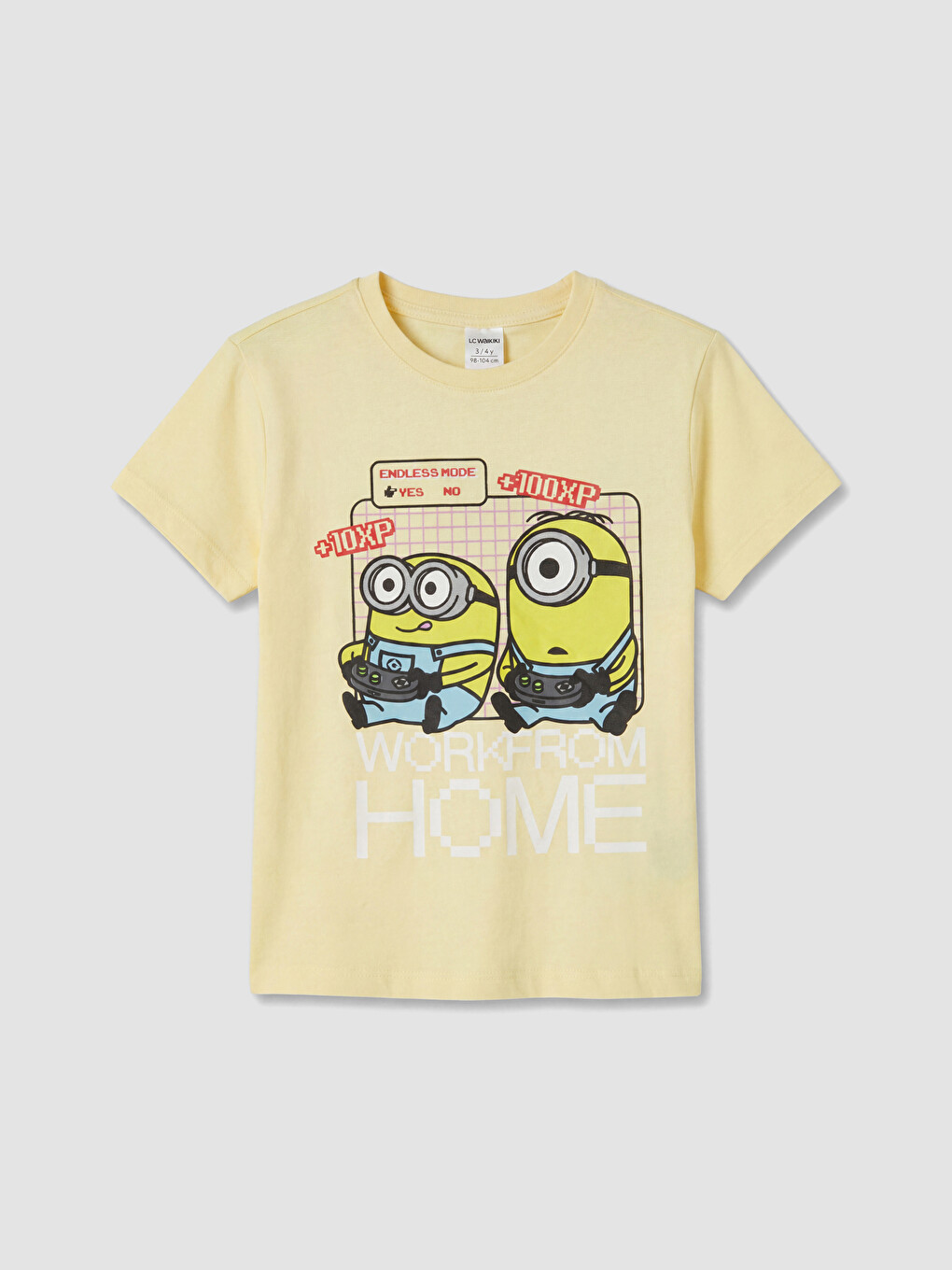 Sarı Minions Baskılı Erkek Çocuk Şortlu Pijama Takımı-1