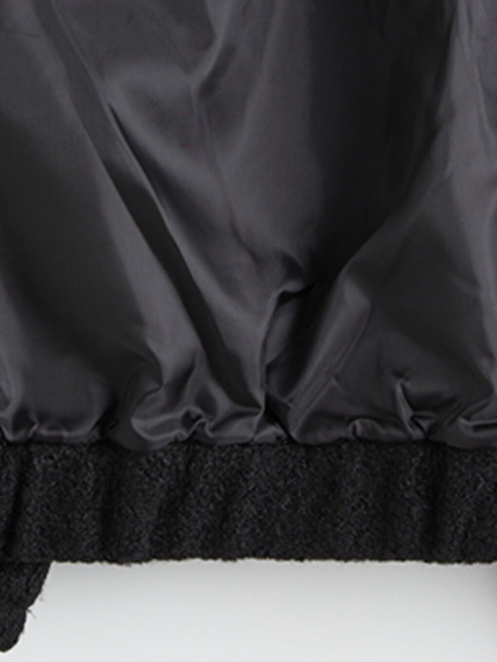 Siyah Kolej Yaka Oversize Kadın Pelüş Mont-6