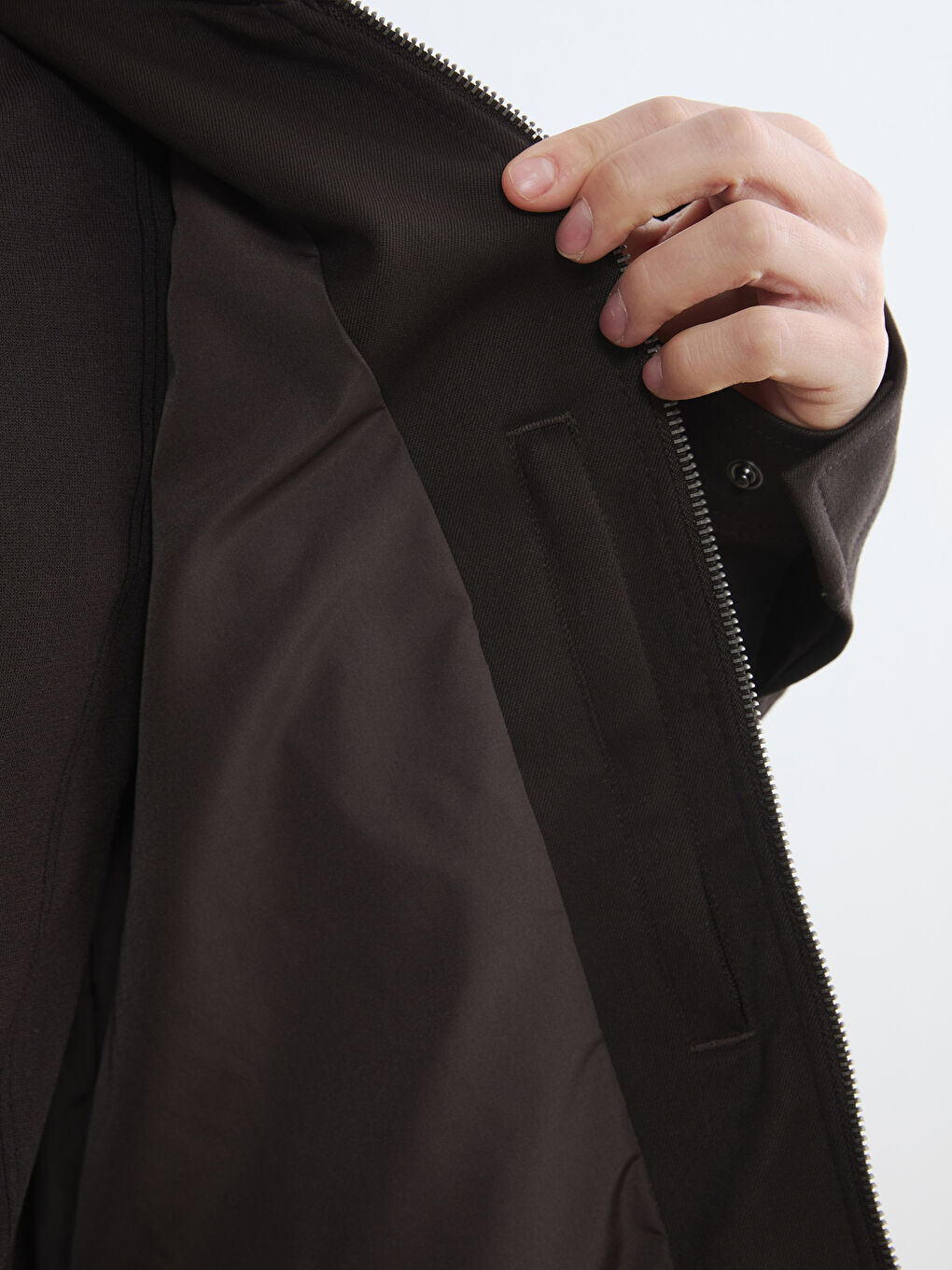 Kahverengi Standart Kalıp Erkek Ceket-3