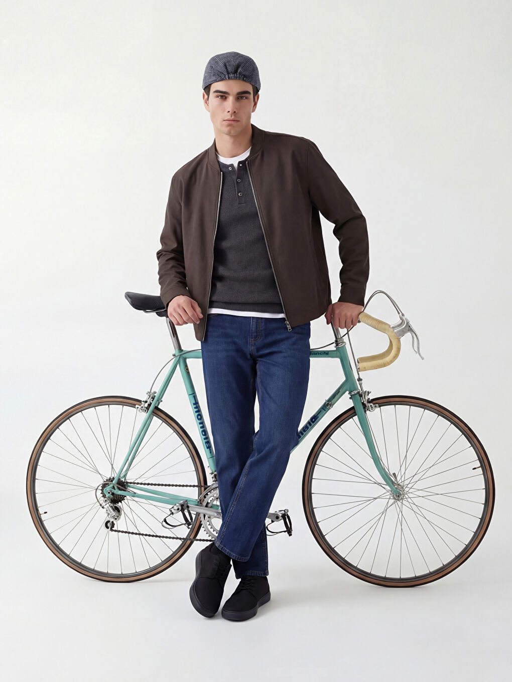 Haki Standart Kalıp Erkek Ceket