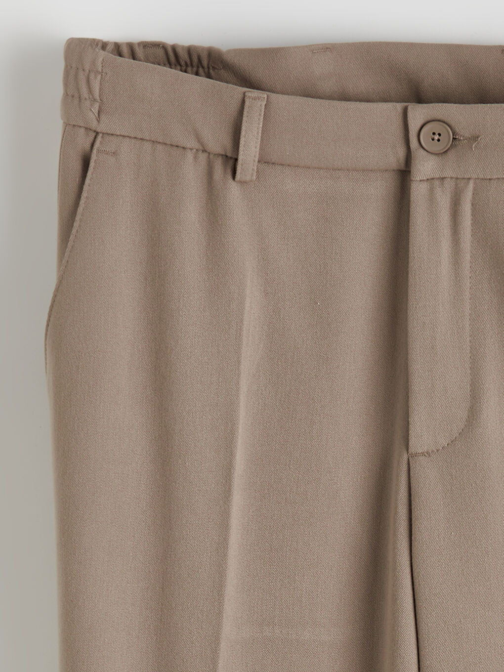 Kahverengi Standart Kalıp Armürlü Erkek Pantolon-6