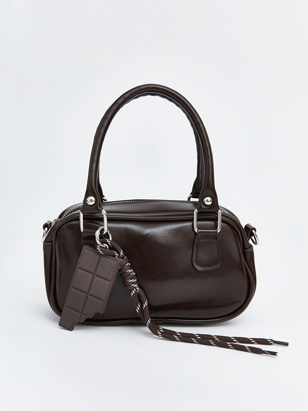 Kahverengi Aksesuar Detaylı Kadın Omuz Çantası