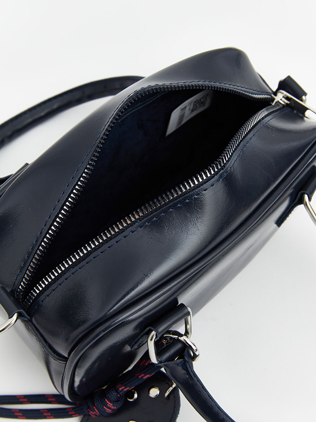 Lacivert Deri Görünümlü Kadın Omuz Çantası-2