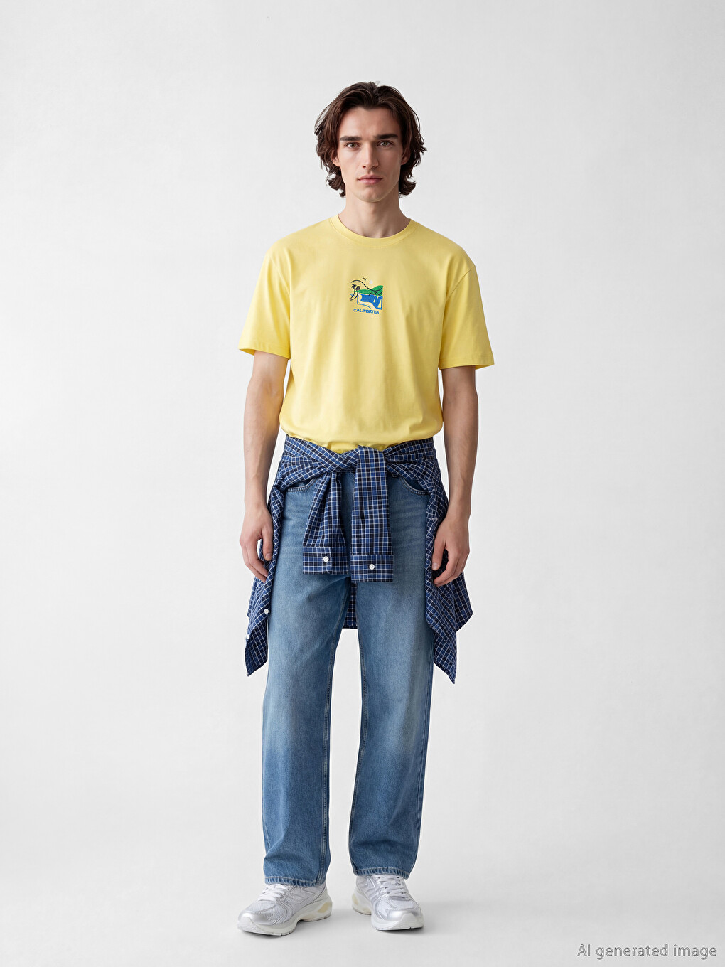 Crew Neck California Printed Men's T-shirt-1