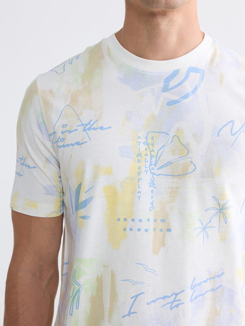 Crew Neck Printed Men's T-shirt-2