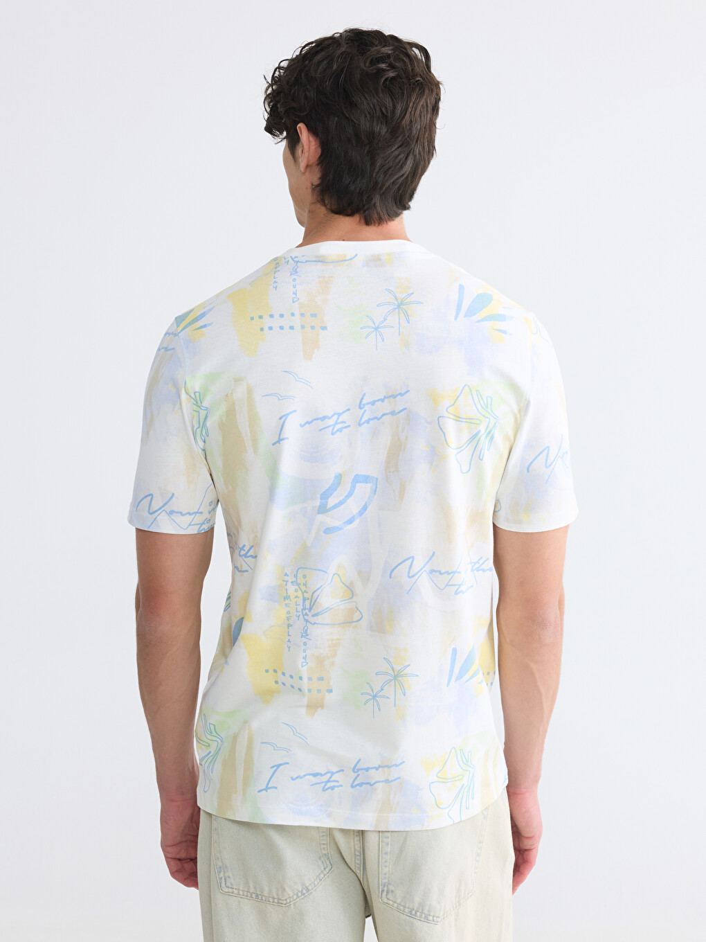 Crew Neck Printed Men's T-shirt-3