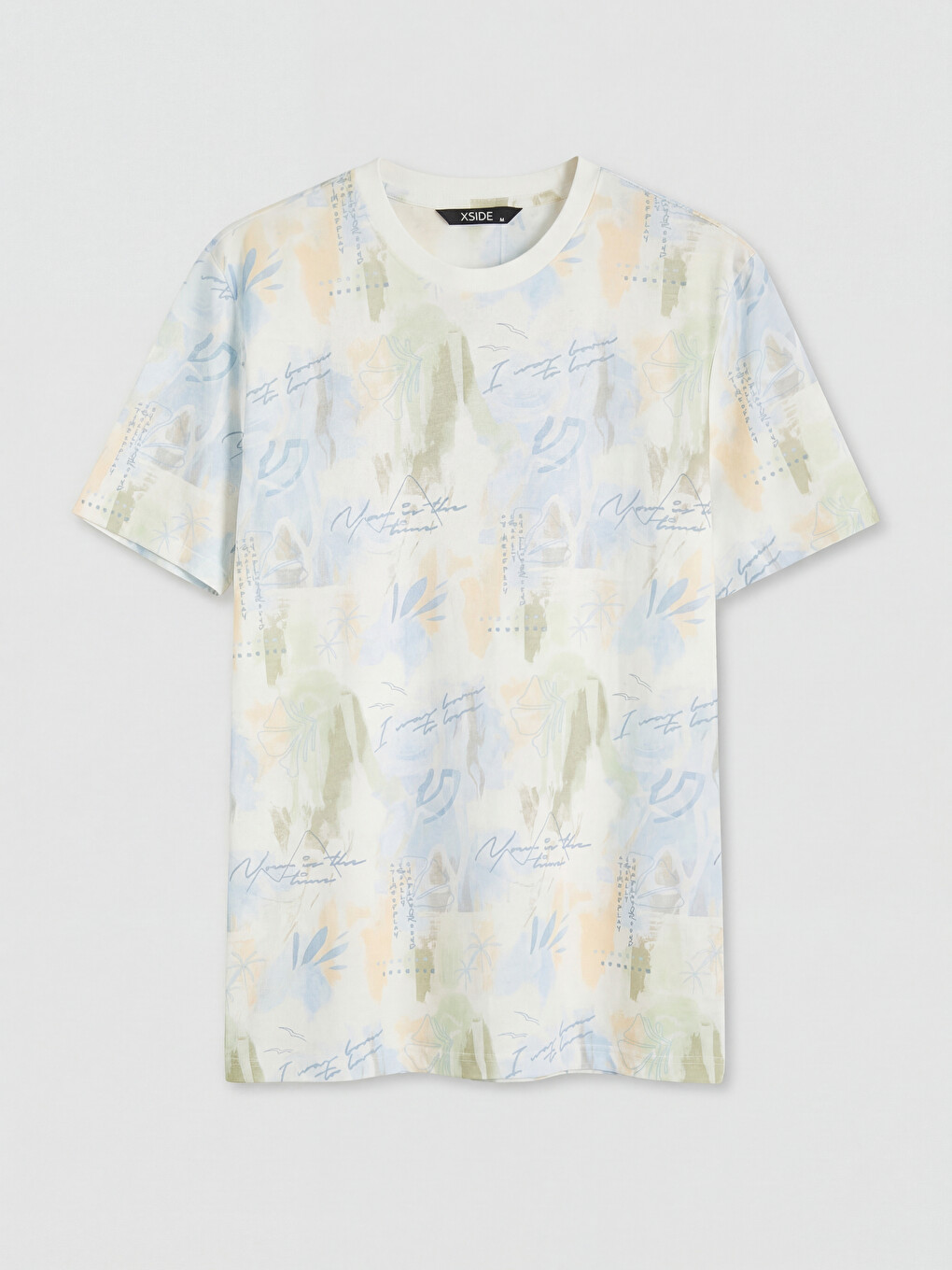 Crew Neck Printed Men's T-shirt-4