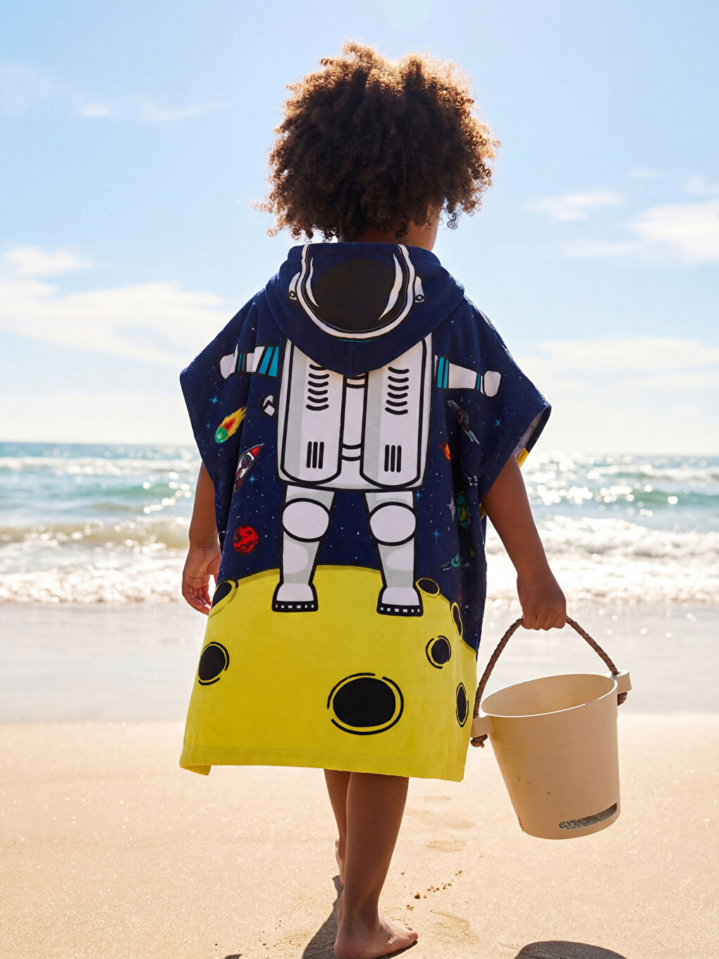 Štampani dečiji pončo peškir za plažu