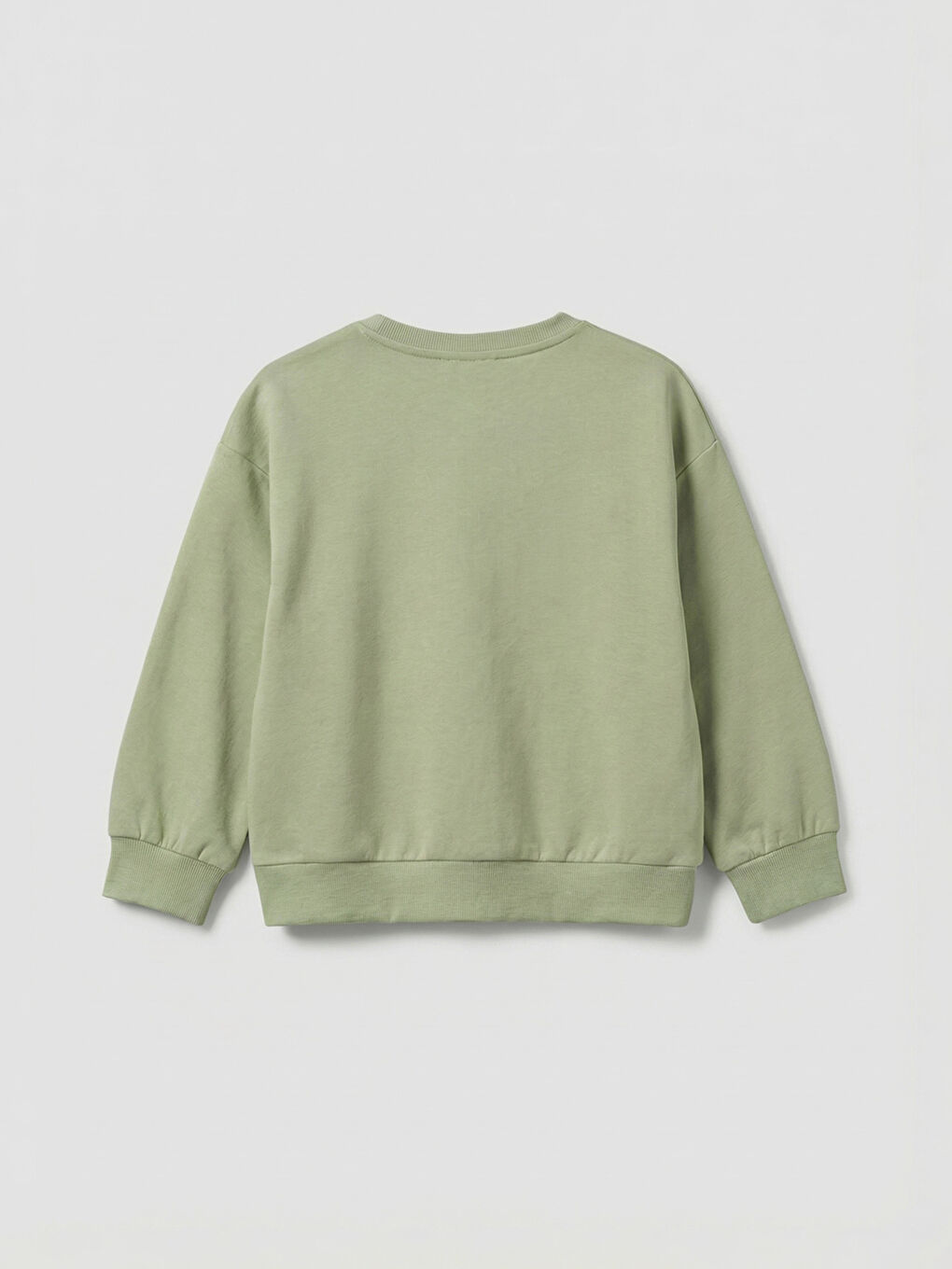 Yeşil Baskılı Kız Çocuk Soft Touch Sweatshirt-1