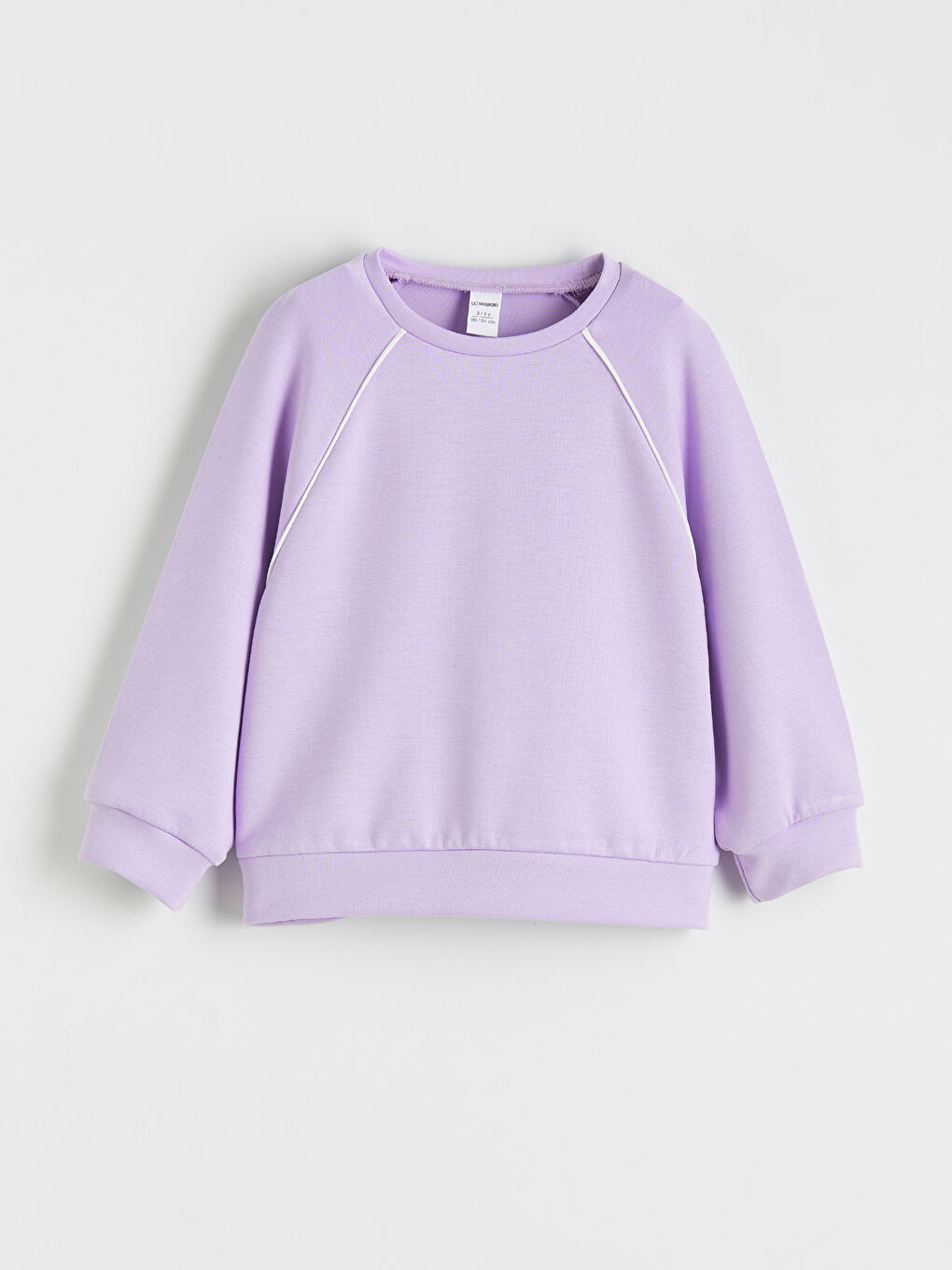 Girls' crew neck soft touch sweatshirt and sweatpants set.-1