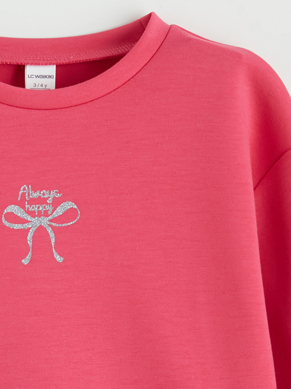 Fuşya Baskılı Kız Çocuk Soft Touch Sweatshirt ve Eşofman Altı-2