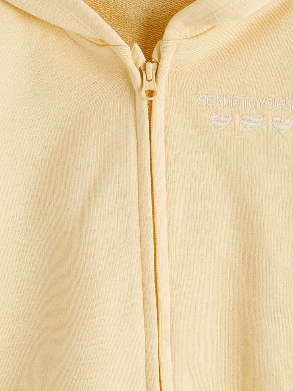 Sarı Kapüşonlu Nakışlı Kız Çocuk Eşofman Takımı-2