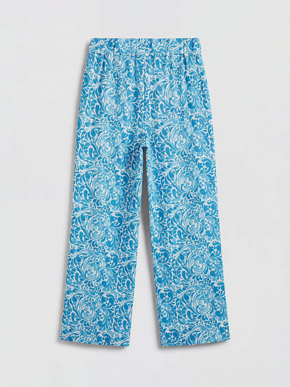 Ekru Desenli Kız Çocuk Pantolon-1