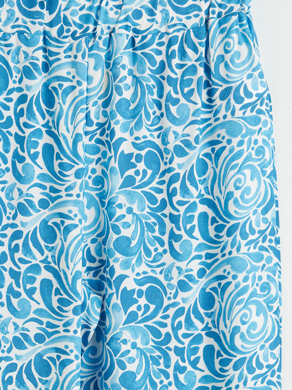 Ekru Desenli Kız Çocuk Pantolon-2