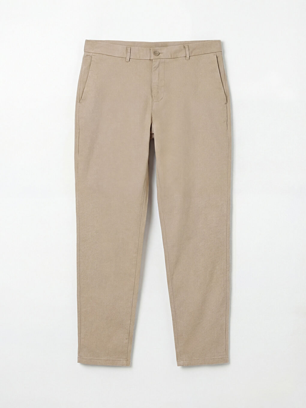 Bej Standart Kalıp Erkek Pantolon
