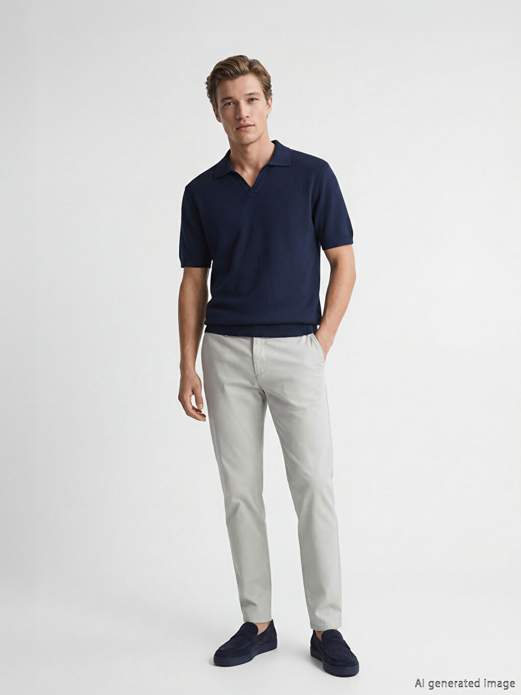 بنطلون رجالي بقماش دوبي بمقاس عادي