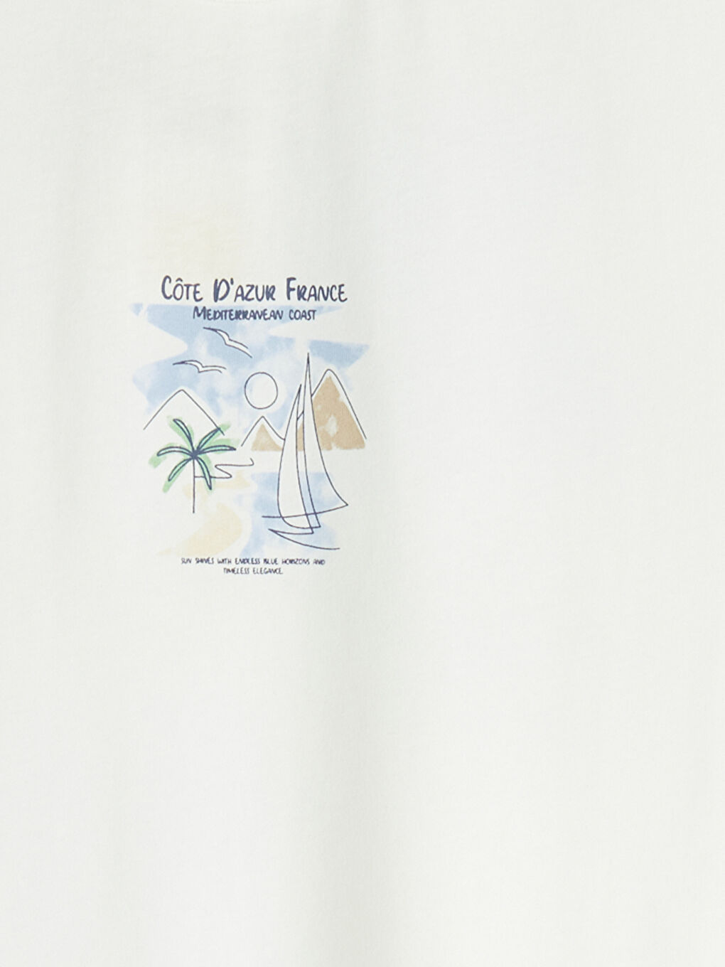 Ekru Bisiklet Yaka Baskılı Erkek Kolsuz Tişört-2