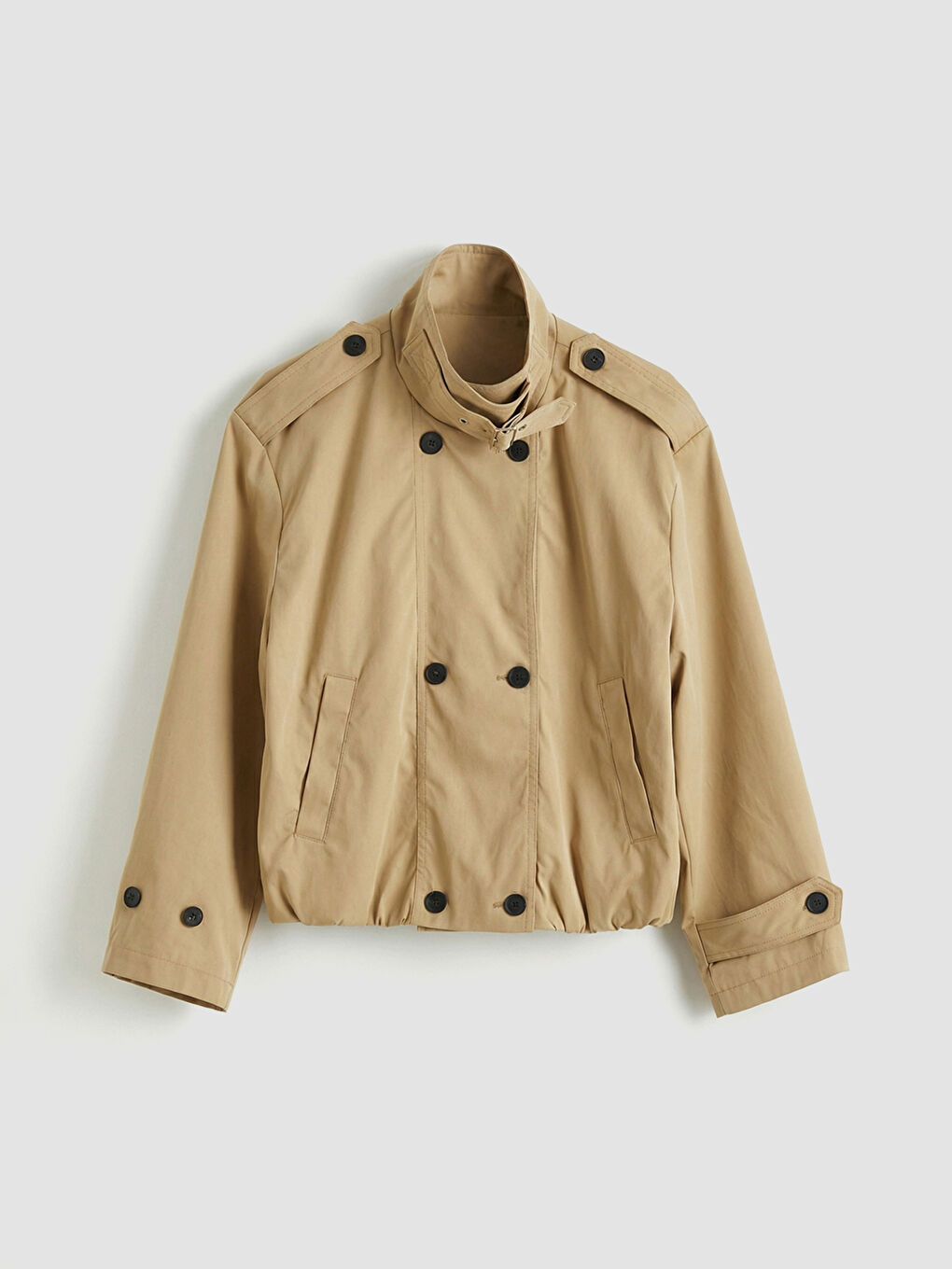 Dik Yaka Kadın Trençkot-6