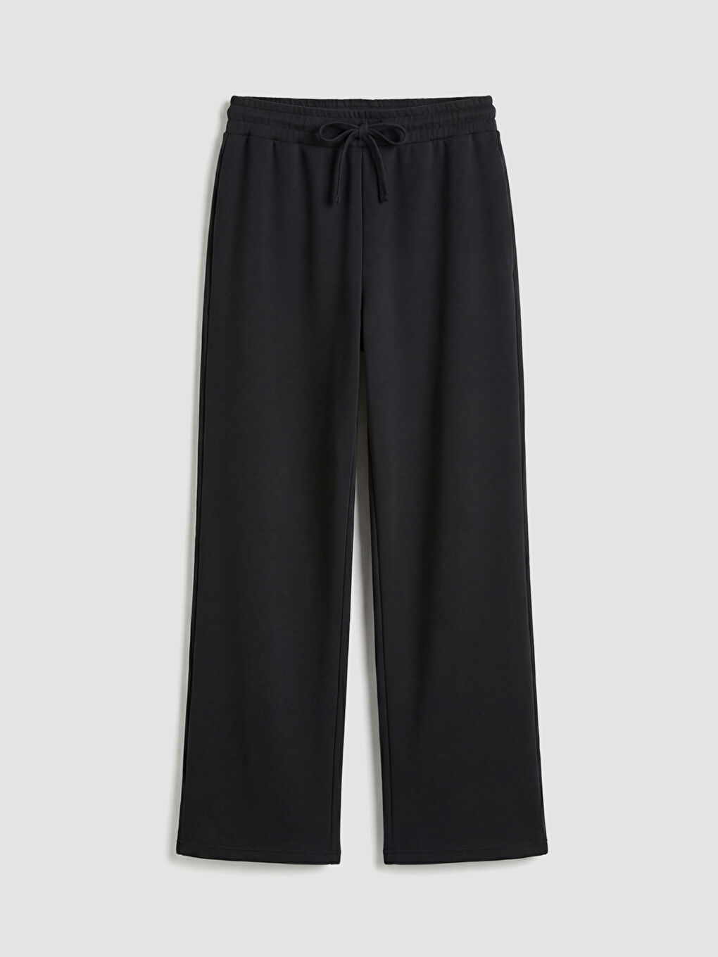 Siyah Beli Lastikli Soft Touch Kadın Eşofman Altı