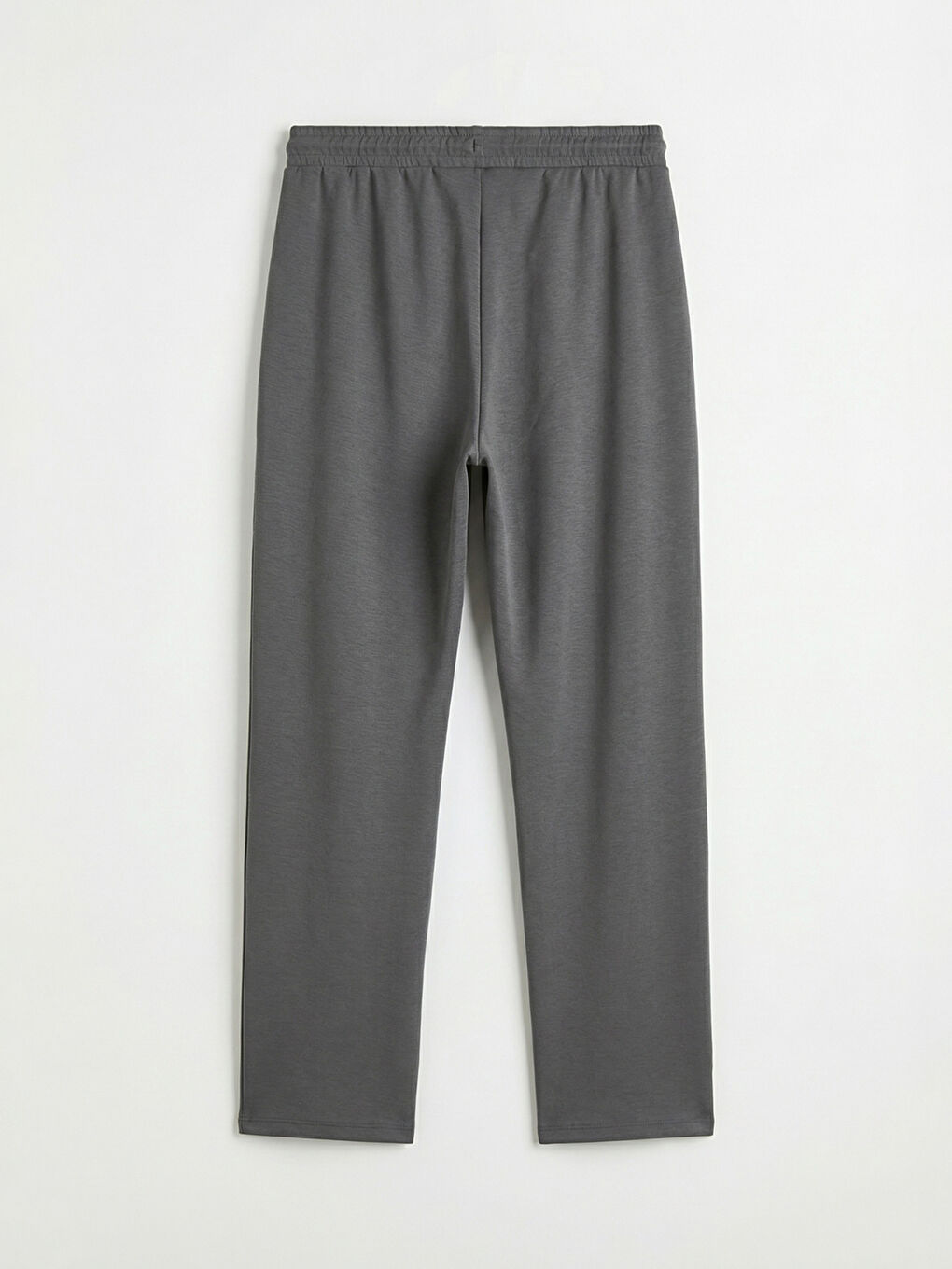 Gri Beli Lastikli Soft Touch Kadın Eşofman Altı-5