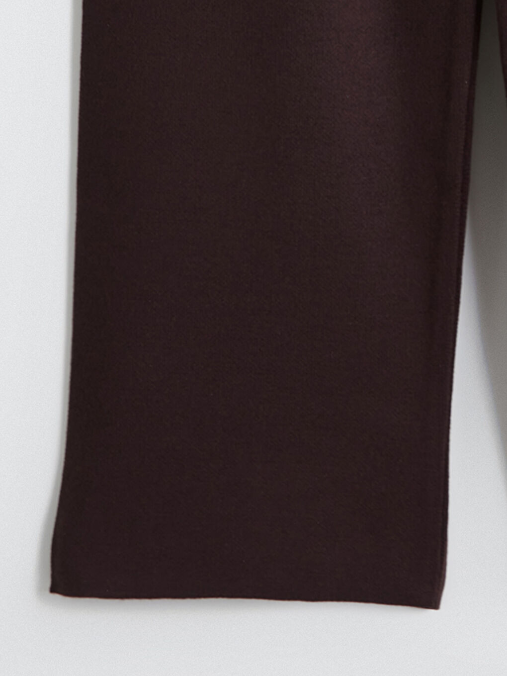 Mürdüm Beli Lastikli Kadın Triko Pantolon-1