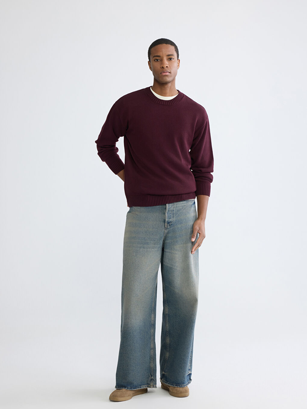 Men's Crew Neck Knit Sweater-1