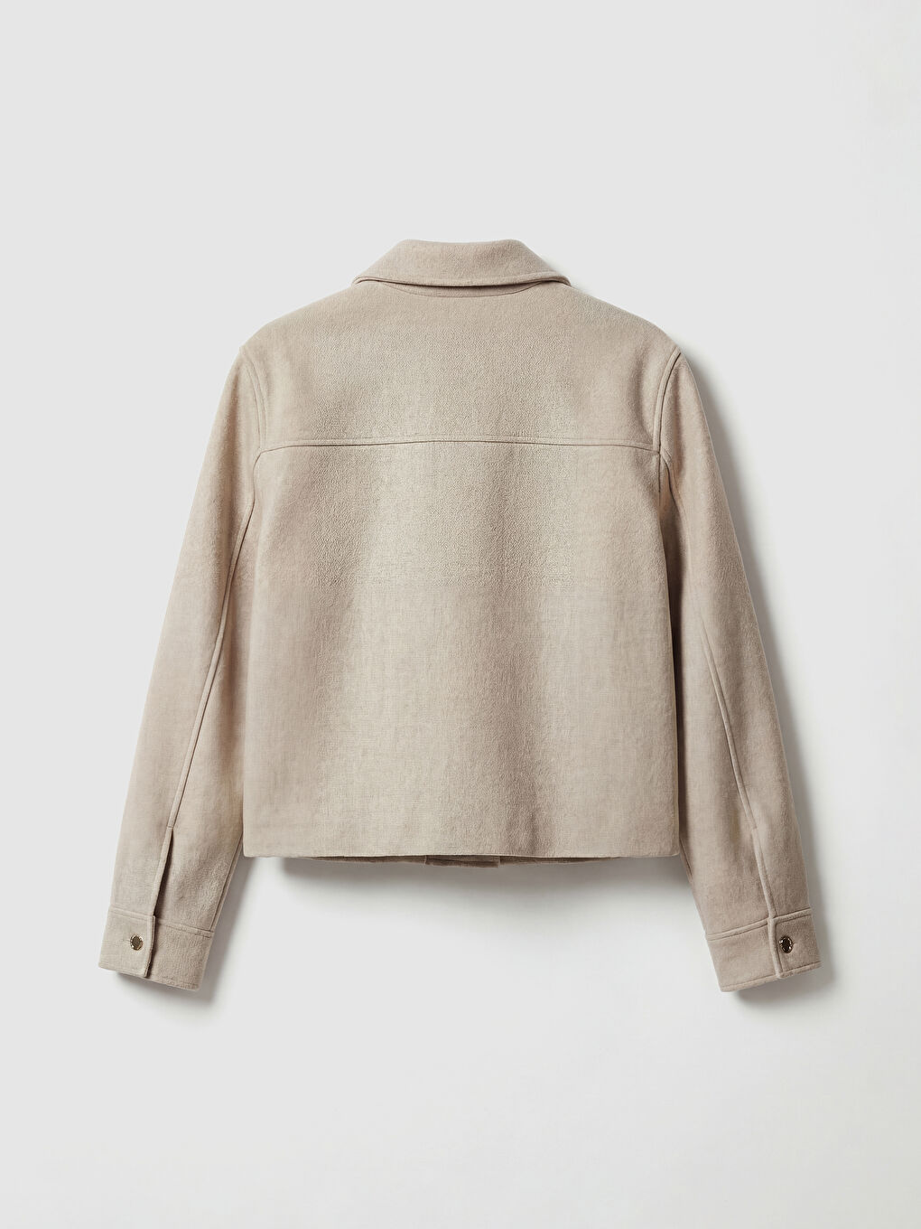 Ženski vuneni kaput sa kragnom na košulju-6