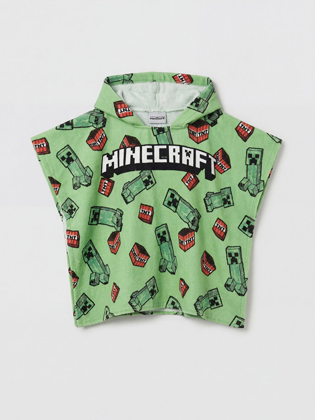 Yeşil Minecraft Baskılı Erkek Bebek Plaj Havlusu