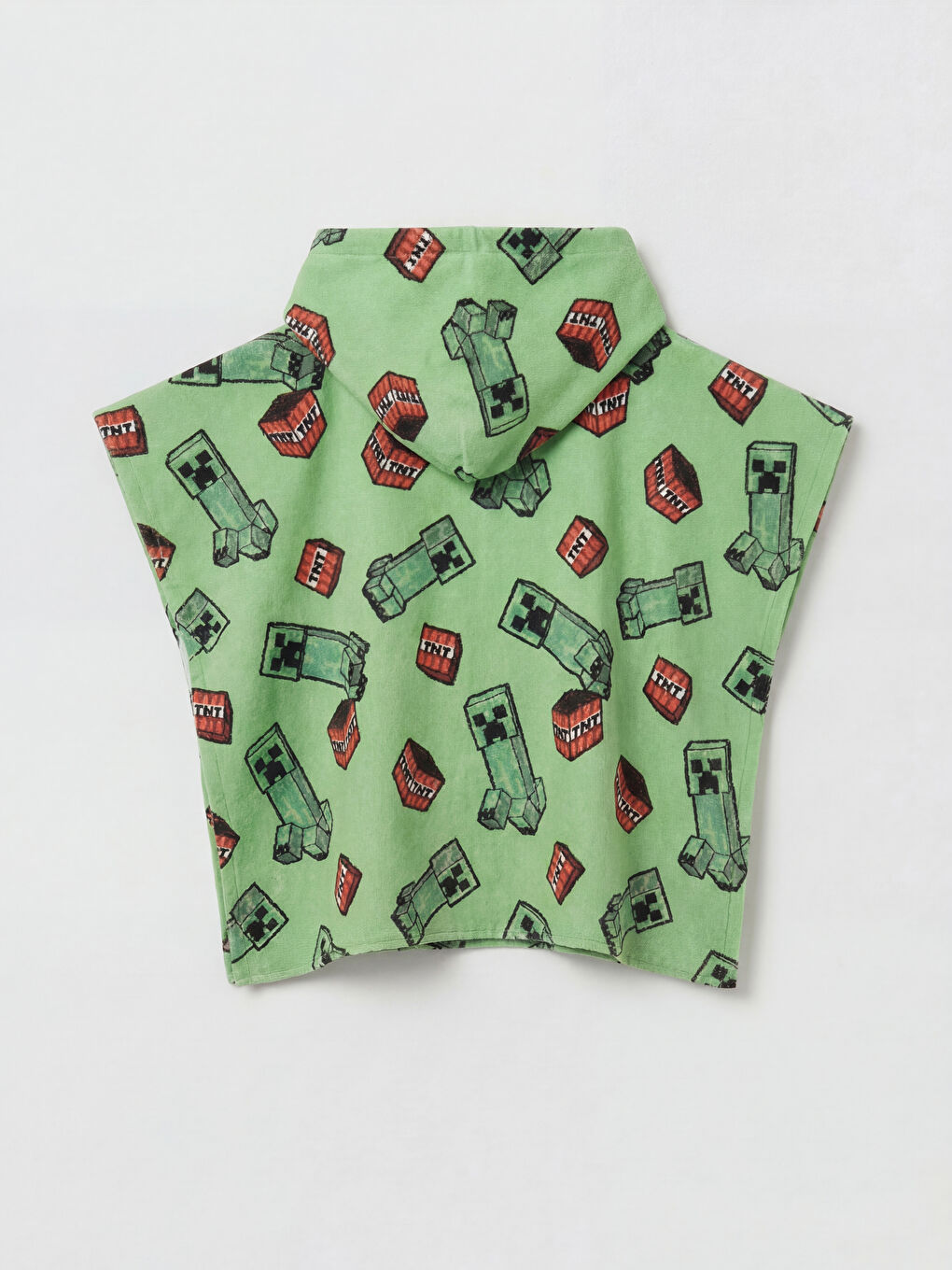 Yeşil Minecraft Baskılı Erkek Bebek Plaj Havlusu-2