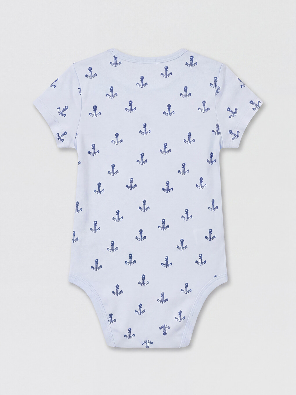 Mavi Baskılı Erkek Bebek Çıtçıtlı Body-1