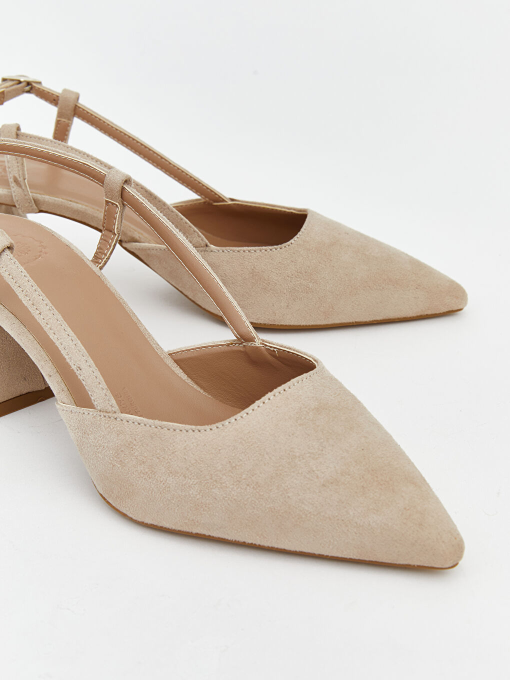 Kahverengi Süet Görünümlü Kadın Topuklu Ayakkabı-2